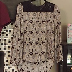 Black and White Printed Blouse